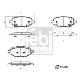 Acquista Kit pastiglie freni da FEBI BILSTEIN 195080 a buon mercato per soli 39,46 €