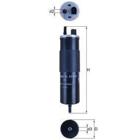 Achetez des Filtre à carburant MAHLE ORIGINAL KL 831/12 à prix pour 47,92 €