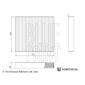 Achetez des Filtre d'habitacle BLUE PRINT ADBP250126 à prix pour 23,67 €