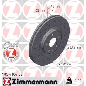 Comprar Disco de freno de ZIMMERMANN 405.4104.52 a bajo precio de 120,62 €