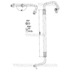Osta Korkeapaine- / matalapainejohto, ilmastointilaite TRISCAN:llä 9010 28047 edullisesti hintaan 42,64 €