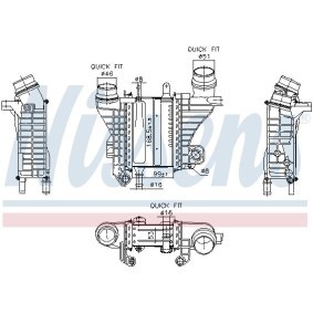 Köp Intercooler av NISSENS 961321 till det låga priset 3225,02 kr