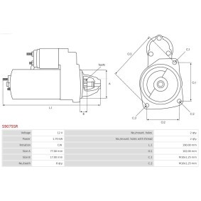 Köp Startmotor av AS-PL S9075SR till det låga priset 1360,74 kr