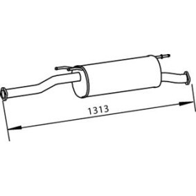 Mittelschalldämpfer 38300