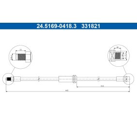 Bremsschlauch von ATE 24.5169-0418.3