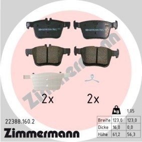 Comprar Juego de pastillas de freno de ZIMMERMANN 22388.160.2 a bajo precio de 45,60 €