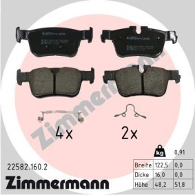 Comprar Juego de pastillas de freno de ZIMMERMANN 22582.160.2 a bajo precio de 42,32 €