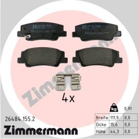 Comprar Juego de pastillas de freno de ZIMMERMANN 26484.155.2 a bajo precio de 41,18 €