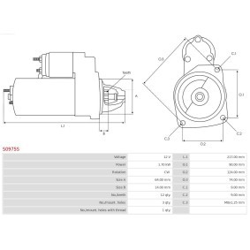Comprar Motor de arranque de AS-PL S0975S a bajo precio de 95,24 €