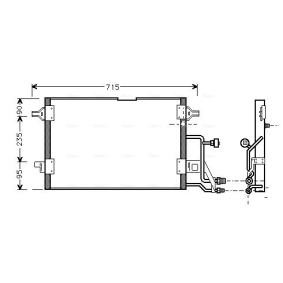 VOLKSWAGEN Klimakondensator von AVA COOLING SYSTEMS