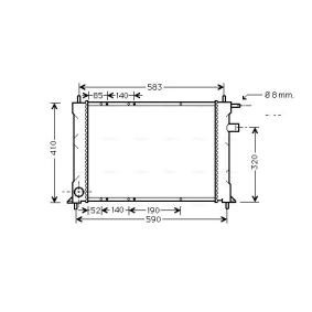 Achetez des Radiateur du moteur AVA COOLING SYSTEMS AU2111 à prix pour 171,20 €