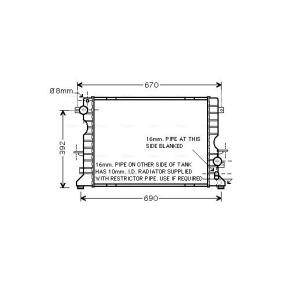 Achetez des Radiateur du moteur AVA COOLING SYSTEMS AU2184 à prix pour 273,94 €
