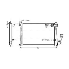 Achetez des Radiateur du moteur AVA COOLING SYSTEMS CN2101 à prix pour 134,57 €
