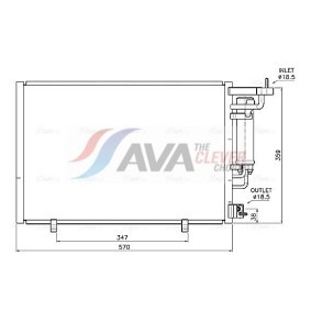 CITROËN Klimakondensator von AVA COOLING SYSTEMS