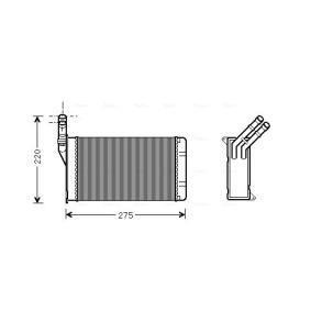 PEUGEOT Wärmetauscher, Innenraumheizung von AVA COOLING SYSTEMS