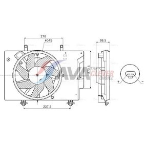 Achetez des Moteur électrique, pulseur d'air d'habitacle AVA COOLING SYSTEMS CN7511 à prix pour 157,06 €
