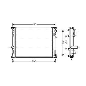 Achetez des Radiateur du moteur AVA COOLING SYSTEMS CR2097 à prix pour 232,57 €