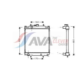 Acquista Radiatore motore da AVA COOLING SYSTEMS DU2046 a buon mercato per soli 141,07 €