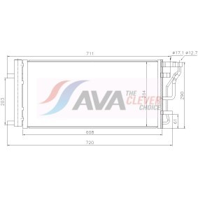 Achetez des Radiateur du moteur AVA COOLING SYSTEMS DW2068 à prix pour 98,60 €