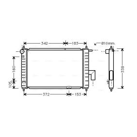 Achetez des Radiateur du moteur AVA COOLING SYSTEMS DW2072 à prix pour 237,84 €