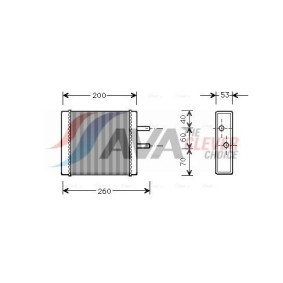 Achetez des Radiateur du moteur AVA COOLING SYSTEMS DW2073 à prix pour 81,45 €