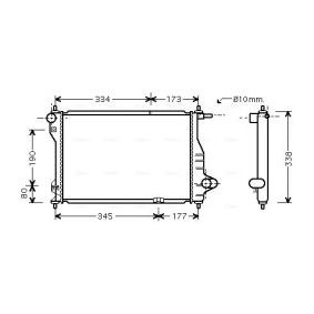 Achetez des Radiateur du moteur AVA COOLING SYSTEMS DW2075 à prix pour 124,73 €