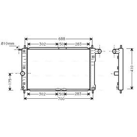 Achetez des Radiateur du moteur AVA COOLING SYSTEMS DWA2014 à prix pour 53,47 €