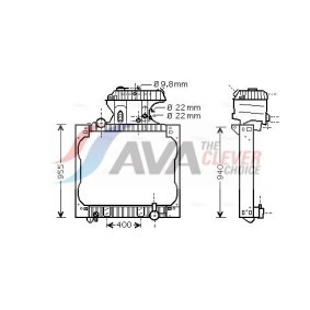 Achetez des Radiateur du moteur AVA COOLING SYSTEMS FD2338 à prix pour 118,35 €