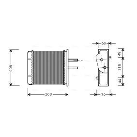 Acquista Scambiatore calore per riscaldamento abitacolo da AVA COOLING SYSTEMS FTA6150 a buon mercato per soli 41,72 €
