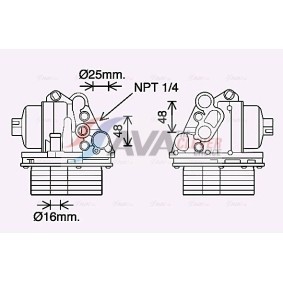 Achetez des Radiateur du moteur AVA COOLING SYSTEMS HD2050 à prix pour 137,71 €