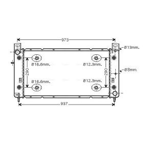 Achetez des Radiateur du moteur AVA COOLING SYSTEMS HR2001 à prix pour 370,66 €