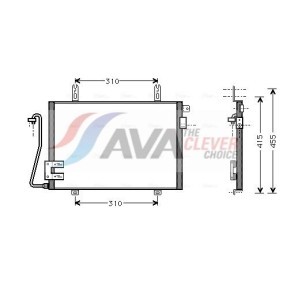 Achetez des Radiateur du moteur AVA COOLING SYSTEMS HY2101 à prix pour 71,04 €