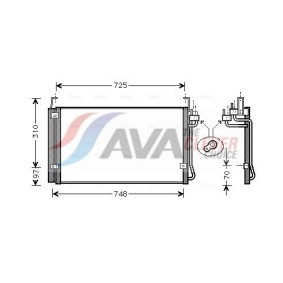 Kühler, Motorkühlung HY2133 MITSUBISHI GALLOPER von AVA COOLING SYSTEMS