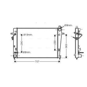 Achetez des Radiateur du moteur AVA COOLING SYSTEMS HY2203 à prix pour 196,66 €