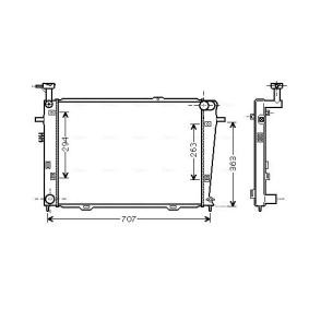 Achetez des Radiateur du moteur AVA COOLING SYSTEMS HY2210 à prix pour 202,93 €