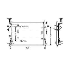 Achetez des Radiateur du moteur AVA COOLING SYSTEMS HY2211 à prix pour 221,40 €