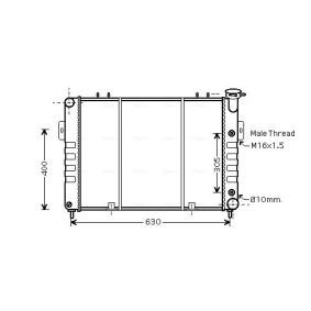 Achetez des Radiateur du moteur AVA COOLING SYSTEMS JE2037 à prix pour 155,68 €