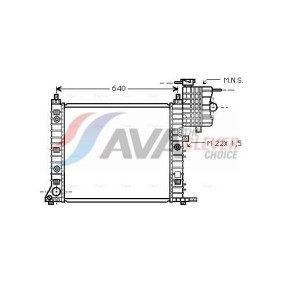 Achetez des Radiateur du moteur AVA COOLING SYSTEMS JR2037 à prix pour 131,32 €