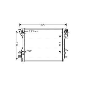 Achetez des Radiateur du moteur AVA COOLING SYSTEMS JR2040 à prix pour 328,26 €
