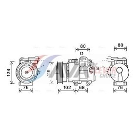 Achetez des Radiateur du moteur AVA COOLING SYSTEMS KA2025 à prix pour 206,80 €