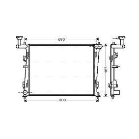 Achetez des Radiateur du moteur AVA COOLING SYSTEMS KA2097 à prix pour 176,03 €