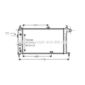 Achetez des Radiateur du moteur AVA COOLING SYSTEMS OL2067 à prix pour 69,75 €
