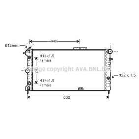 Achetez des Radiateur du moteur AVA COOLING SYSTEMS OL2136 à prix pour 75,11 €
