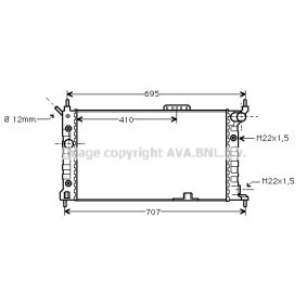 Acquista Radiatore motore da AVA COOLING SYSTEMS OL2169 a buon mercato per soli 84,75 €