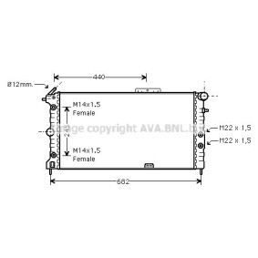 Achetez des Radiateur du moteur AVA COOLING SYSTEMS OL2173 à prix pour 86,63 €