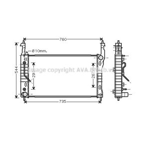Achetez des Radiateur du moteur AVA COOLING SYSTEMS OL2424 à prix pour 146,23 €