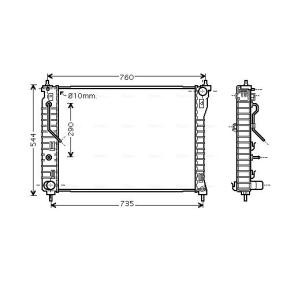 Achetez des Radiateur du moteur AVA COOLING SYSTEMS OL2434 à prix pour 247,09 €