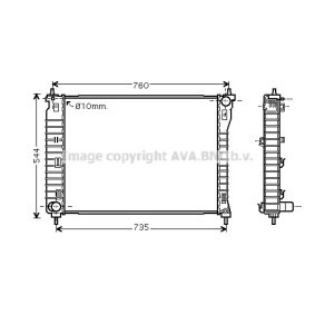 Achetez des Radiateur du moteur AVA COOLING SYSTEMS OL2435 à prix pour 138,25 €