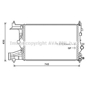 Achetez des Radiateur du moteur AVA COOLING SYSTEMS OL2485 à prix pour 129,48 €