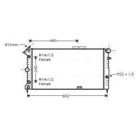 Achetez des Radiateur du moteur AVA COOLING SYSTEMS OLA2136 à prix pour 73,80 €